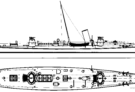 Корабль SMS Sperber [Cruiserr] (1886) - чертежи, габариты, рисунки
